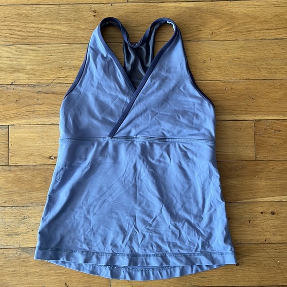 LULULEMON compression blue tank with mesh racerback - Picture 2 of 2